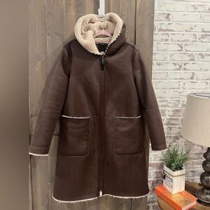DKNY Faux Shearing
Chocolate Coat